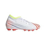 Chuteira de Campo adidas Predator 22 4 Sock - Masculino BRANCO/LARANJA