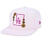 Boné Aba Reta New Era 9Fifty Original Fit Mlb Los Angeles Dodgers Nature - Snapback - Adulto ROSA