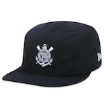 Boné Aba Reta New Era Camper Corinthians Futebol - Strapback - Adulto PRETO