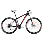 BICICLETA ARO 29 OGGI HACKER SPORT - CÂMBIO SHIMANO - 21 VELOCIDADES - ADULTO PRETO/VERMELHO