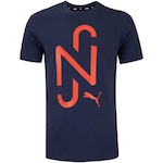 Camiseta do Neymar Jr Puma Manga Curta Goal Casuals - Masculina AZUL ESC/VERMELHO