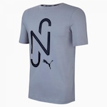 Camiseta do Neymar Jr Puma Manga Curta Goal Casuals - Masculina CINZA/PRETO