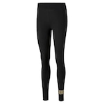 Calça Legging Puma Ess Metallic - Feminina PRETO/OURO