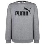 Blusão de Moletom Puma Ess Big Logo Crew - Masculino CINZA