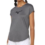 Camiseta Mizuno Spark Big Logo Fem CINZA