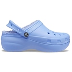 Sandália Crocs Classic Plataform Lined Clog - Feminino AZUL