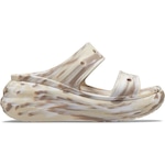 Sandália Crocs Classic Crush Plataform Marbled Sandal - Feminina BEGE