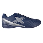 Chuteira Futsal Oxn Track Fit - Adulto Azul Escuro/Prata