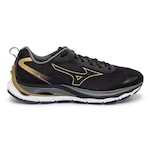 Tênis Mizuno Wave Dynasty 5 - Masculino PRETO/OURO