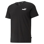 Camiseta Puma Essentials V-Neck - Masculina PRETO/BRANCO