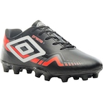 Chuteira Campo Umbro Prisma + - Adulto PRETO/LARANJA