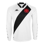 Camisa Manga Longa do Vasco Kappa Kombat Away Player 22 - Masculina BRANCO/PRETO