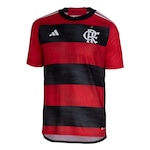 Camisa 1 do Flamengo Authentic adidas - Masculina Vermelho/Preto