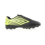 Chuteira Society Umbro Game - Adulto PRETO/VERDE CLA