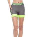 Bermuda Rola Moça Compression Feminina Cinza/Verde Cla