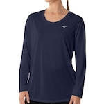 Camiseta Feminina Mizuno Manga Longa Energy AZUL