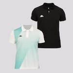 Camisa Polo Kappa Jamie + Piquet - 2 unidades - Masculina BRANCO