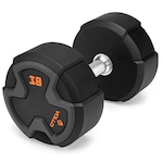 Halter Dumbbell Vollo Academia Musculação - 38kg PRETO