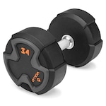 Halter Dumbbell Vollo Academia Musculação - 34kg PRETO