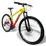 Bicicleta Aro 29 Ksw XLT 100 Aluminio - Freio a Disco - Câmbios Shimano - 21 Marchas AMARELO