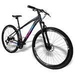 Bicicleta Aro 29 Ksw XLT 100 Aluminio - Freio a Disco - Câmbios Shimano - 21 Marchas Preto/Rosa Esc