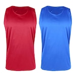 Kit Camiseta Regatas PMC Básica - 2 Unidades - Masculina VERMELHO/AZUL