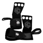 Grip Panther Claw NC Extreme 3 Furos com Munhequeira Cross Training. PRETO