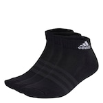 Kit de Meias Cano Baixo adidas Cushioned Sportswear Ankle com 3 Pares - Adulto PRETO