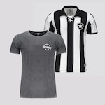 Camisa do Botafogo 1910 Futfanatics + Camisa Botafogo Estonada - Masculina PRETO