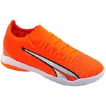 Chuteira Futsal Puma Ultra Macht It Bdp - Adulto LARANJA/BRANCO