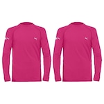 Camiseta Térmica Puma Manga Longa Uv50+ - Infantil - 2 Unidades ROSA