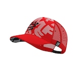 Boné Aba Curva Compressport Trucker Cap New - Snapback - Adulto VERMELHO/BRANCO