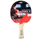 Raquete de Tênis de Mesa Ping Pong Pista e Campo Controle Vermelho/Preto