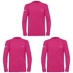 Kit Camisas Térmicas Puma Manga Longa UV50+ - Infantil - 3 unidades ROSA