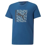 Camiseta Puma Active Sports - Infantil AZUL/PRETO