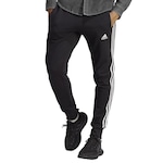 Calça Jogger adidas Terry Tapered Cuff Essentials - Masculina PRETO/BRANCO