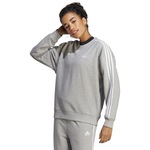 Blusão de Moletom adidas Essentials 3-Stripes - Feminino CINZA/BRANCO