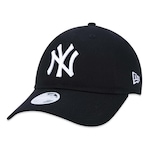 Boné Aba Curva New Era 9Twent MLB New York Yankees Girl - Strapback - Feminino PRETO