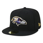 Boné Aba Reta New Era 59Fifty NFL Baltimore Ravens Core - Fechado - Adulto PRETO