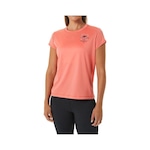 Camiseta Feminina ASICS Manga Curta SS TOP Coral