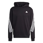 Blusão de Moletom com Capuz adidas Future Icon - Masculino PRETO/BRANCO