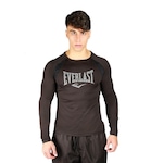 Rash Guard Everlast Microfibra Manga Longa - Masculina PRETO