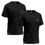 Kit Camisetas Térmica Mants Dry Fit Estampa Refletiva - 2 Unds - Masculina PRETO