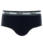 Cueca Slip Mash Cotton Algodão Elástico - Adulto PRETO