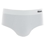 Cueca Slip Mash Risca de Giz Microfibra Elástico - Masculina BRANCO