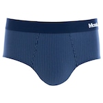 Cueca Slip Mash Risca de Giz Microfibra Elástico - Masculina AZUL ESCURO