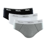 Kit Cuecas Slip Mash Algodão - 3 unidades - Adulto CINZA/CINZA CLA