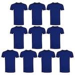 Kit Camisetas PMC Básica - 10 Unidades - Masculina AZUL ESCURO