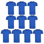 Kit Camisetas PMC Básica - 10 Unidades - Masculina AZUL