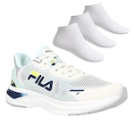 Tênis Fila Racer Marker - Feminino + 3 Pares de Meias BRANCO/AZUL